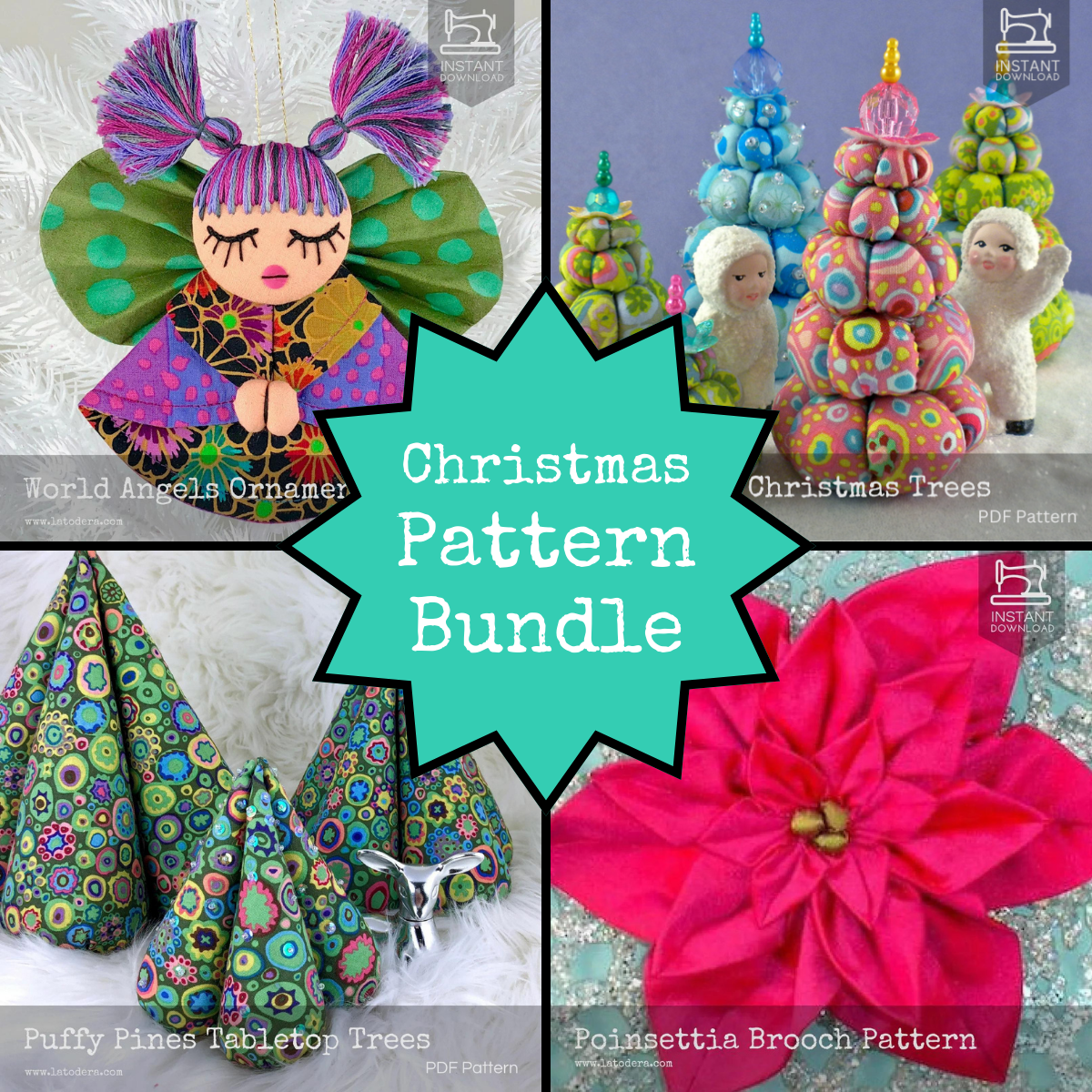 DIY Fabric Flower Poppy Brooch Tutorial - PDF Sewing Pattern – La Todera