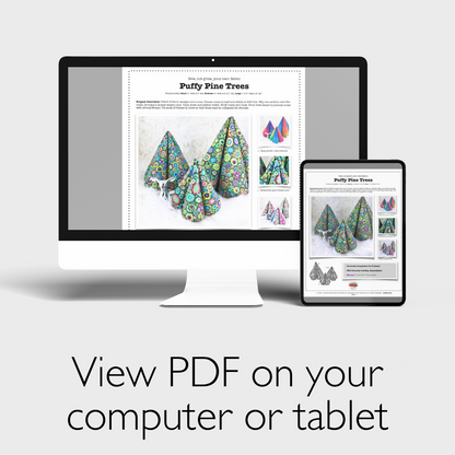 DIY Fabric Puffy Tabletop Christmas Trees Tutorial - PDF Sewing Pattern