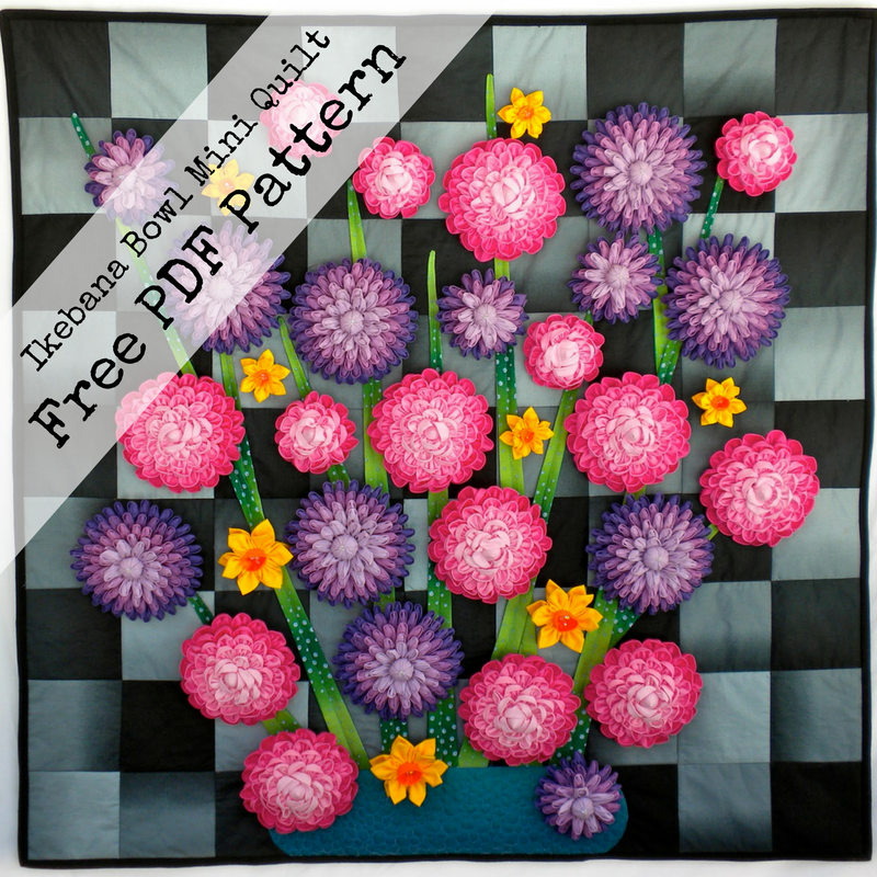 Ikebana Bowl Quilt Wallhanging