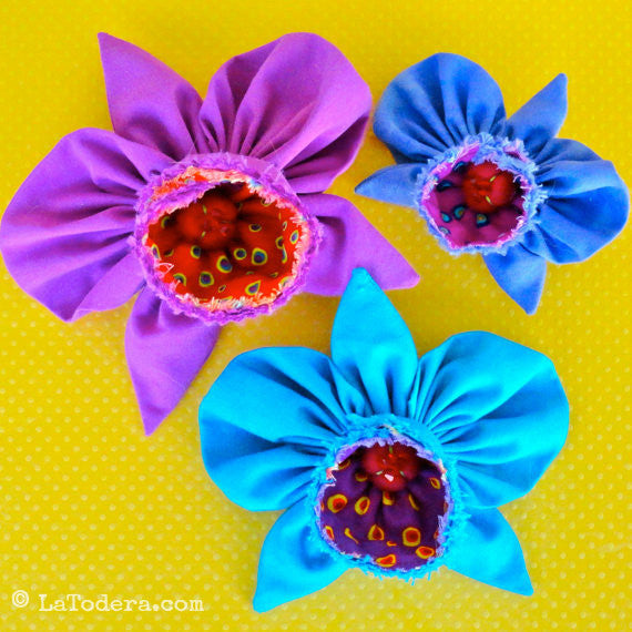 DIY Fabric Flower Corsage Orchid Brooch Tutorial - PDF Sewing Pattern - La Todera