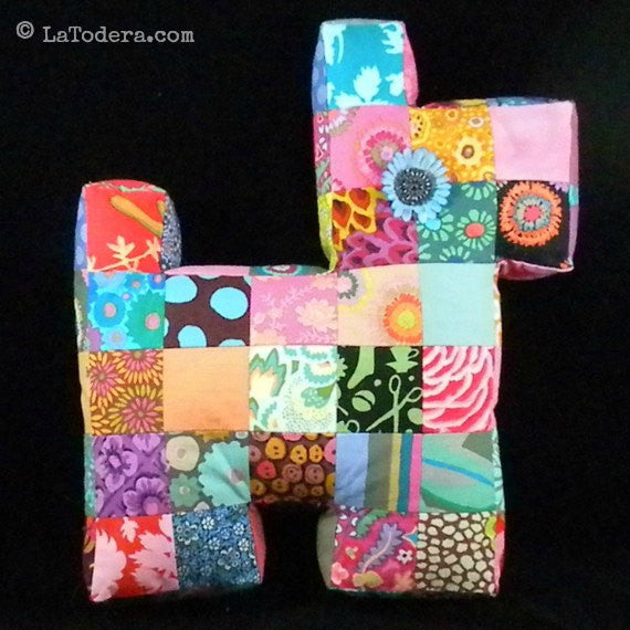 DIY Mama and Baby Patchwork Dog Pillows Tutorial - PDF Sewing Pattern - La Todera