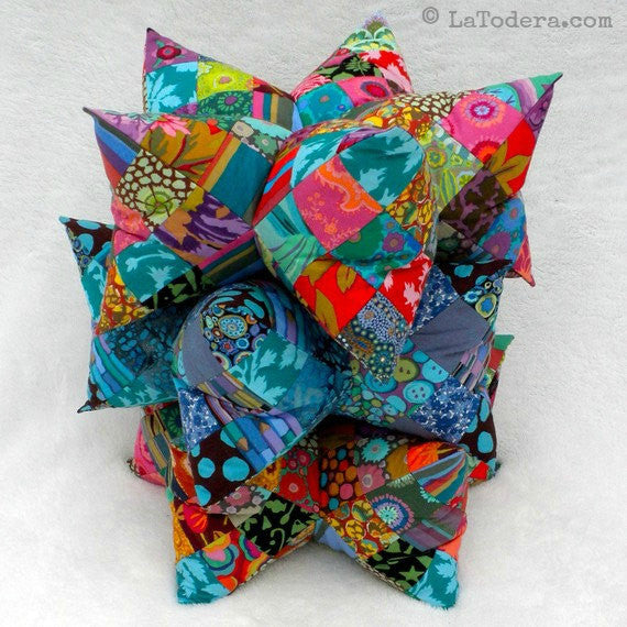 DIY Patchwork Star Pillow and Pincushion Tutorial - PDF Sewing Pattern - La Todera