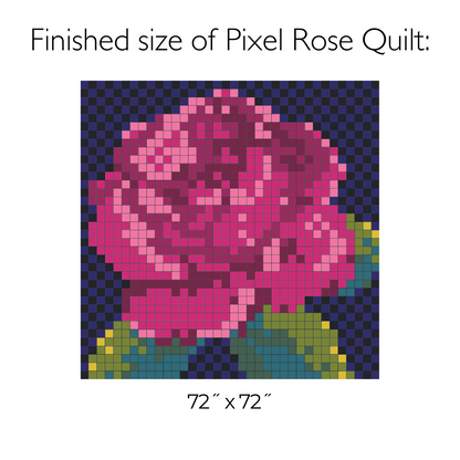 Pixel Rose Quilt Pattern