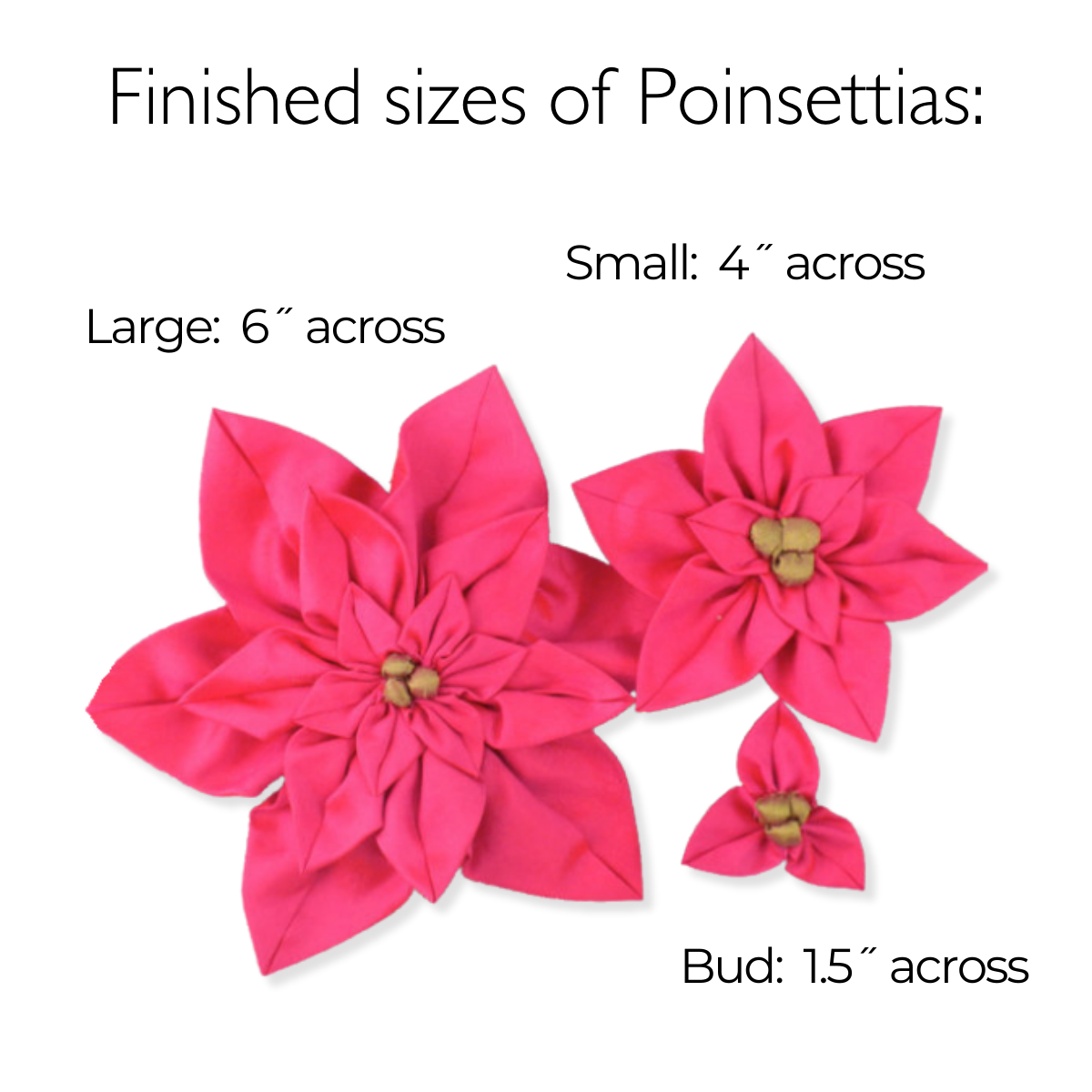 DIY Fabric Flower Poinsettia Brooch Tutorial - PDF Sewing Pattern