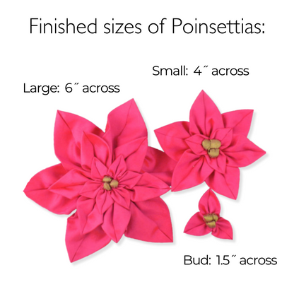DIY Fabric Flower Poinsettia Brooch Tutorial - PDF Sewing Pattern