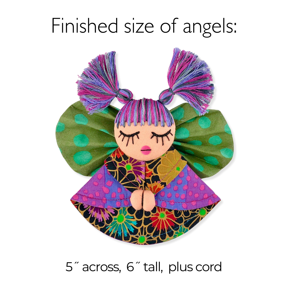 DIY Fabric Angel Christmas Ornaments Tutorial - PDF Sewing Pattern