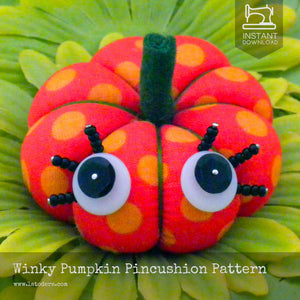 DIY Fabric Pumpkin Pincushions Tutorial - PDF Sewing Pattern - La Todera