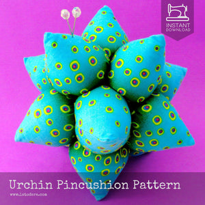 DIY Fabric Spiky Urchin Pincushion Tutorial - PDF Sewing Pattern - La Todera