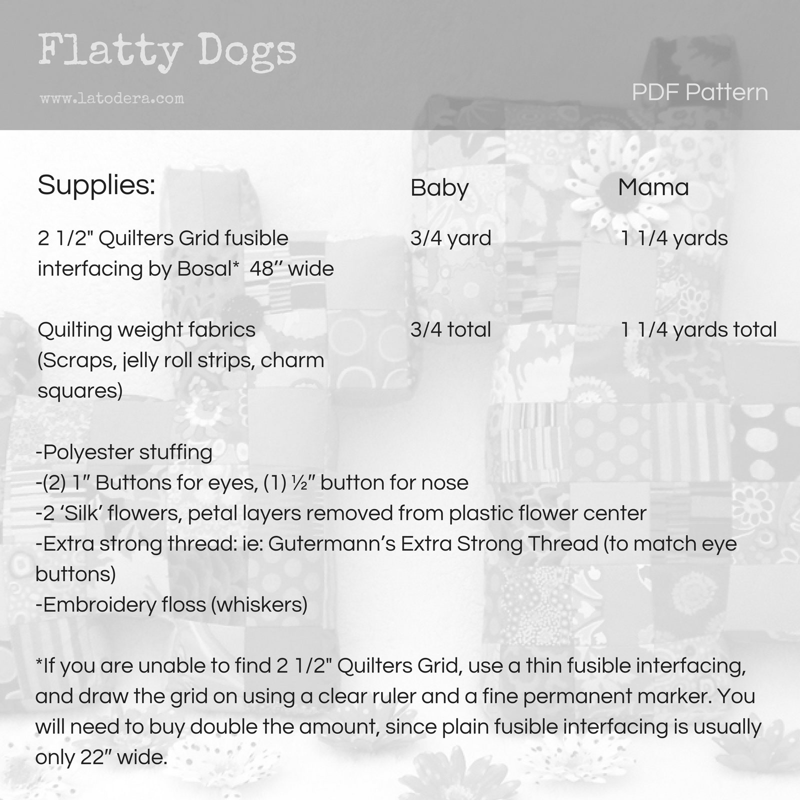 DIY Mama and Baby Patchwork Dog Pillows Tutorial - PDF Sewing Pattern - La Todera