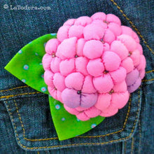 DIY Fabric Flower Hydrangea Brooch Tutorial - PDF Sewing Pattern - La Todera
