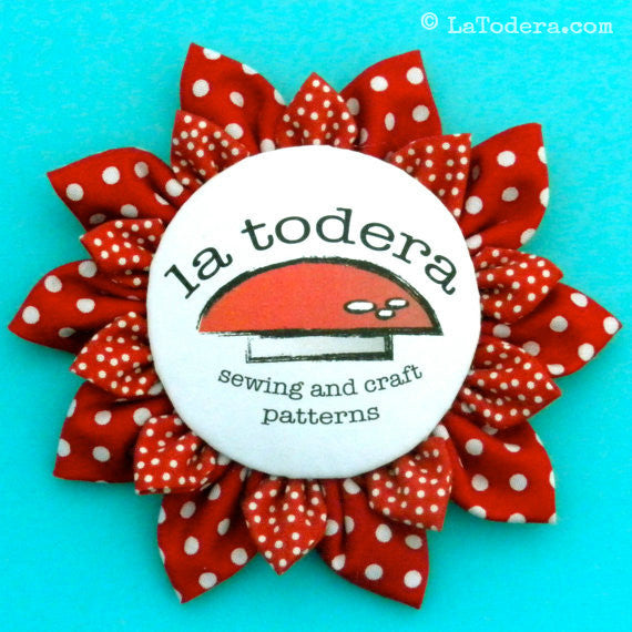 Kanzashi Flower Badges Pattern- Instant Download - La Todera