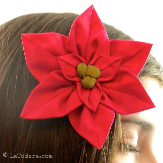 DIY Fabric Flower Poppy Brooch Tutorial - PDF Sewing Pattern – La Todera